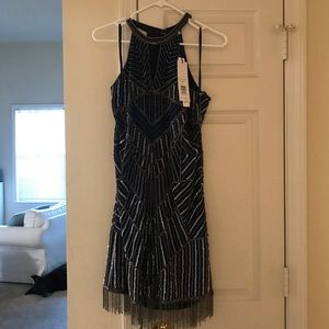 Parker Beaded Dress | Navy Cocktail Dress | NWT